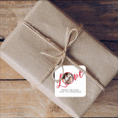 Kerstmoderne fotokalligrafie Eenvoudig geluid Vierkante Sticker