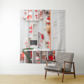 Kerstmoderne keuken fotografie achtergrond wandkleed (In situ)