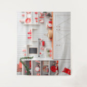 Kerstmoderne keuken fotografie achtergrond wandkleed (Voorkant)