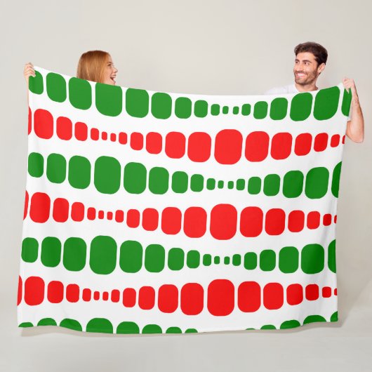 Kerstmoderne rechthoeken fleece deken (In situ)