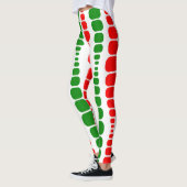 Kerstmoderne rechthoeken leggings (Links)