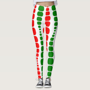 Kerstmoderne rechthoeken leggings