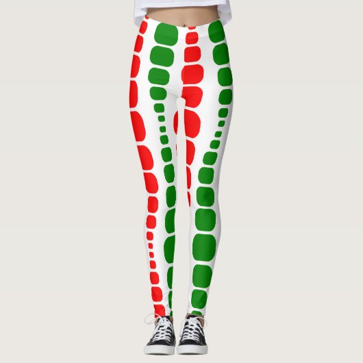 Kerstmoderne rechthoeken leggings (Voorkant)