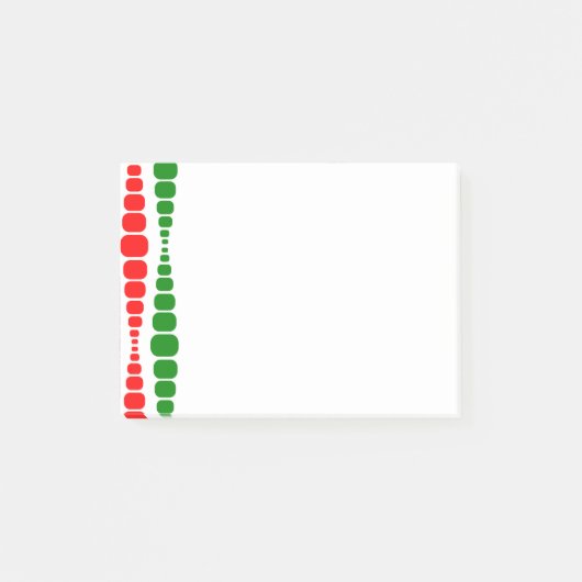 Kerstmoderne Rechthoeken Post-it Notes (Voorkant)