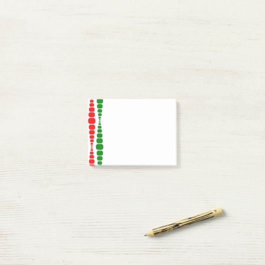 Kerstmoderne Rechthoeken Post-it Notes (Op bureau)