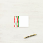 Kerstmoderne rechthoeken post-it® notes (Op bureau)