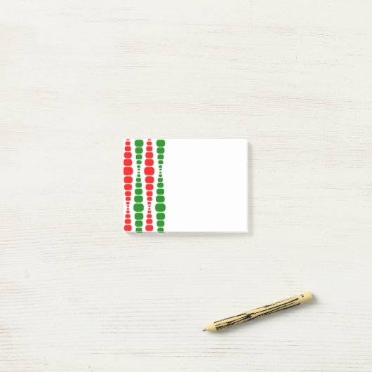 Kerstmoderne rechthoeken post-it® notes (Op bureau)