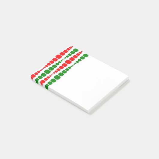 Kerstmoderne rechthoeken post-it® notes (Schuin)