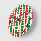 Kerstmoderne rechthoeken ronde klok (Hoek)