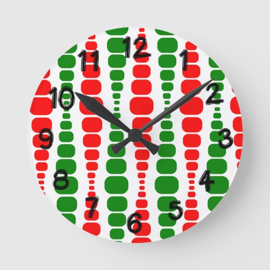 Kerstmoderne rechthoeken ronde klok (Voorkant)