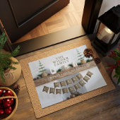 Kerstmoderne Scandi Familienaam Doormat Deurmat