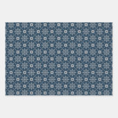 Kerstmoderne sneeuwvlokken en boomstructuur inpakpapier vel (Voorkant 3)