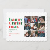 Kerstmoderne, veelzijdige Afbeelding familie Feestdagenkaart (Voorkant)