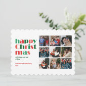 Kerstmoderne, veelzijdige Afbeelding familie Feestdagenkaart (Staand voorkant)