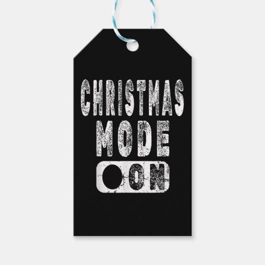 Kerstmodus aan - Leuke kerstvakantie Cadeaulabel (Voorkant)