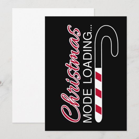 kerstmodus - X Mas Candy Cane Load Bar Kaart (Voorkant / Achterkant)