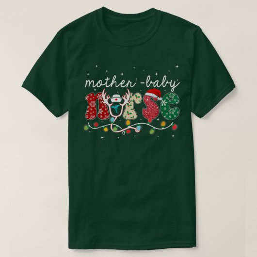 Kerstmoeder Baby verpleegsters pakken de beste cad T-shirt (Design voorkant)