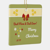 Kerstmoeder Foto Keramisch Ornament (Rechts)