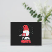 Kerstmoeder mama Cute Gnome Briefkaart (Staand voorkant)