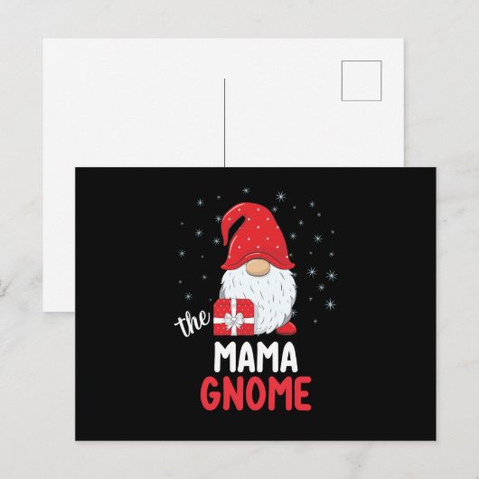 Kerstmoeder mama Cute Gnome Briefkaart (Voorkant / Achterkant)