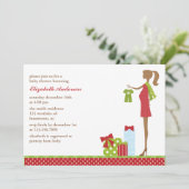 Kerstmoeder om Baby shower te worden Kaart (Staand voorkant)