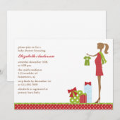 Kerstmoeder om Baby shower te worden Kaart (Voorkant / Achterkant)