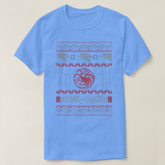 Kerstmoeder van de groeten van Thrones Dragons Oeg T-shirt (Design voorkant)