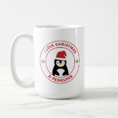 Kerstmok Cute Pinguïn Cadeau Koffiemok (Links)
