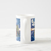 kerstMok,  duif Porselein Kop (Achterkant)