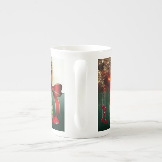 kerstMok, Elf Porselein Kop (Achterkant)