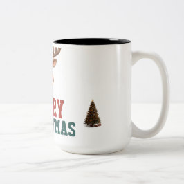 Kerstmok geschenk aanpassen tweekleurige koffiemok