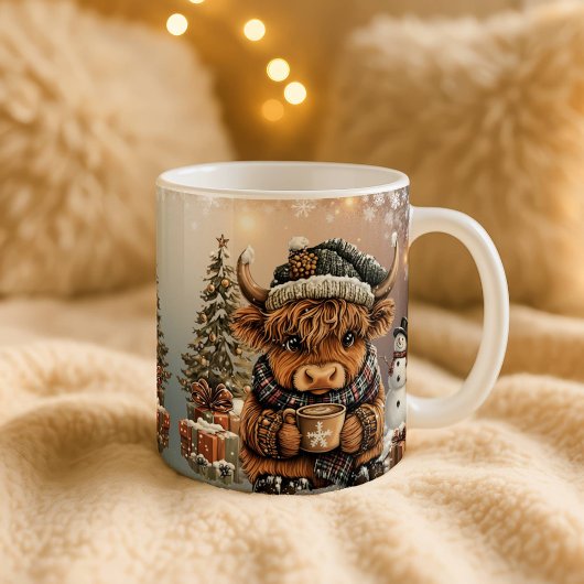 Kerstmok Highland Koe Koffiemok