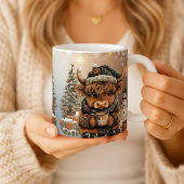 Kerstmok Highland Koe Koffiemok