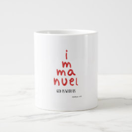 Kerstmok Immanuel God Is Met Ons Grote Koffiekop