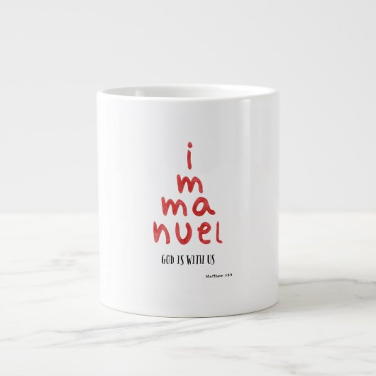 Kerstmok Immanuel God Is Met Ons Grote Koffiekop (Voorkant)