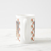 kerstMok,  kerstman Porselein Kop (Achterkant)