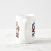 kerstMok,  kerstman Porselein Kop (Achterkant)