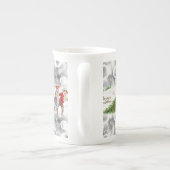 kerstMok, kerstVintage Porselein Kop (Achterkant)