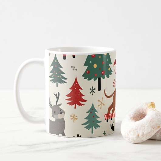 kerstmok koffiemok (Met donut)