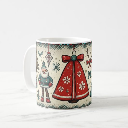 kerstmok koffiemok (Voorkant links)