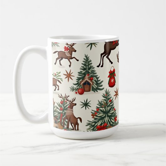 kerstmok koffiemok (Links)