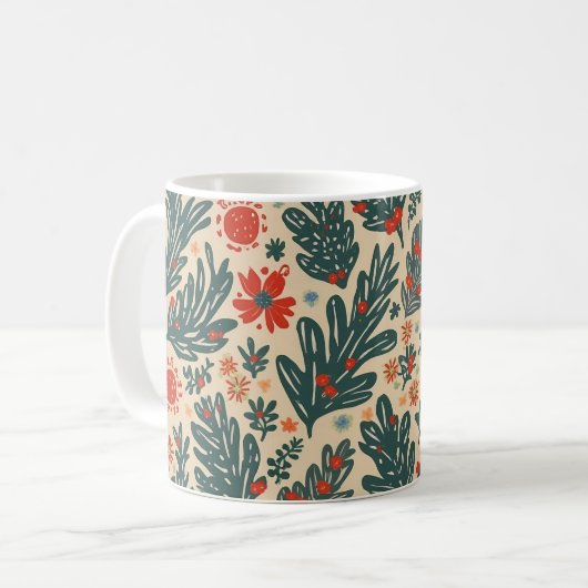 kerstmok koffiemok (Voorkant links)