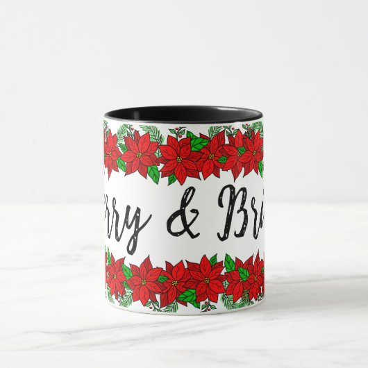 kerstMok | Merry en Bright Pine en Berries Mok (Midden)