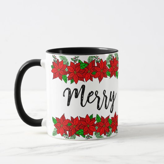 kerstMok | Merry en Bright Pine en Berries Mok (Links)