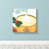 kerstMok met Eggnog Canvas Afdruk (Insitu (Houten vloer))