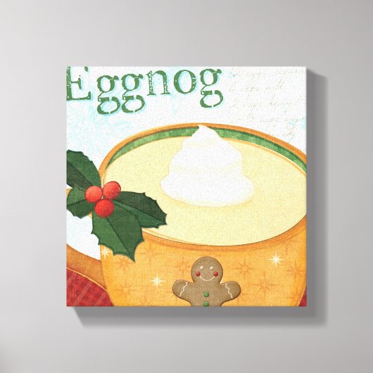 kerstMok met Eggnog Canvas Afdruk (Voorkant)