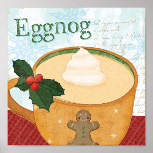 kerstMok met Eggnog Poster (Voorkant)