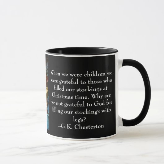 kerstMok met G.K. Chesterton quote Mok (Rechts)