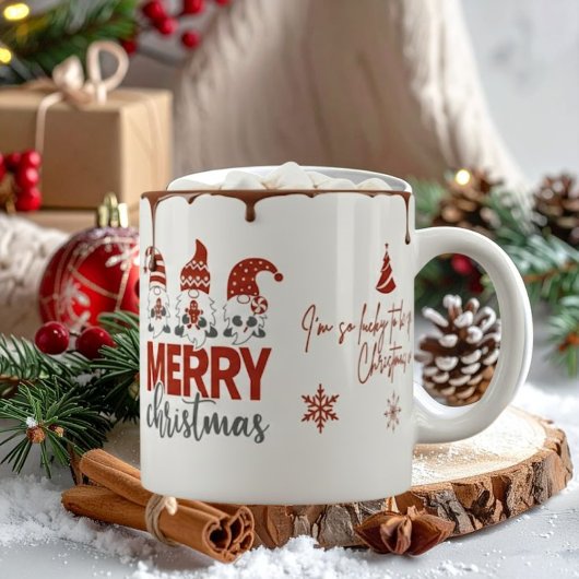 Kerstmok met leuke kabouter grote koffiekop
