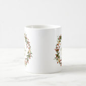 Kerstmok met monogram Kerstkrans Initiaal Koffiemok (Center)